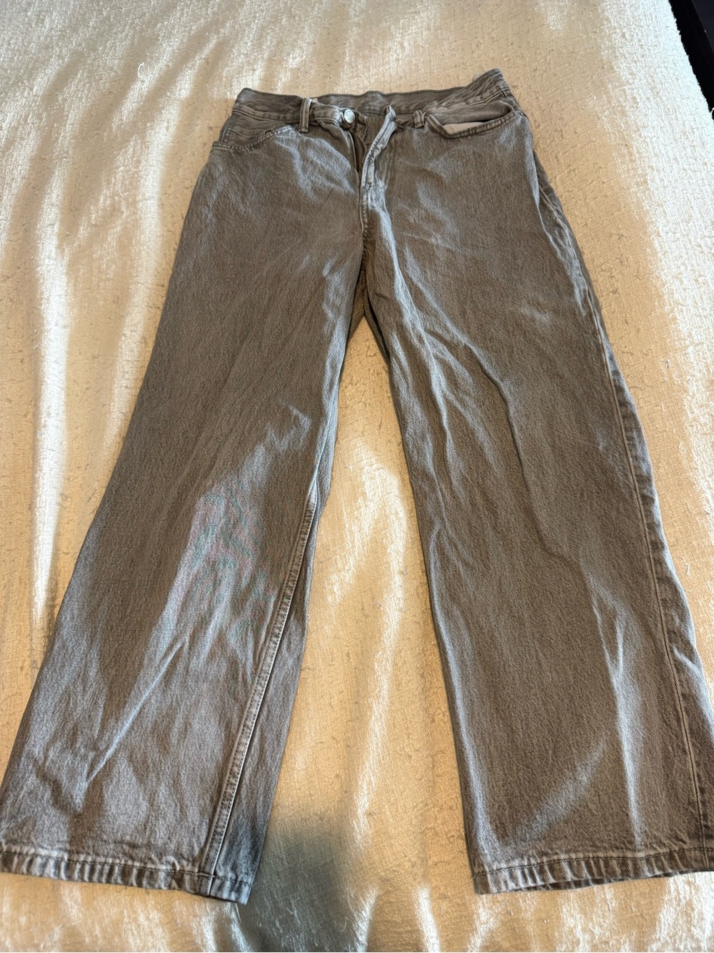 Men’s H&M Wide-Leg Jeans in Washed Gray